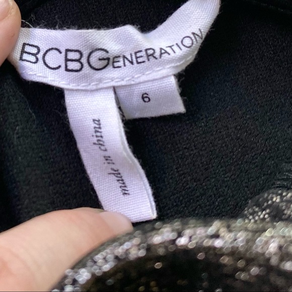 BCBGMaxAzria Joan of Arc Stretchy Skater Dress w/ Metallic Silver “Armor” Panels - Picture 10 of 10